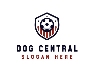 Soccer Ball Shield logo design