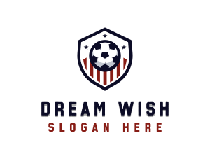 Soccer Ball Shield logo design