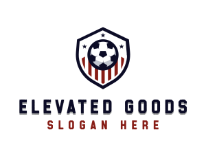 Soccer Ball Shield logo design