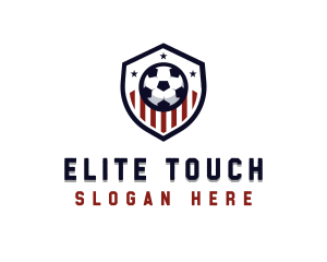 Soccer Ball Shield logo design