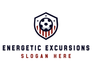 Soccer Ball Shield logo design