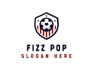 Soccer Ball Shield logo design