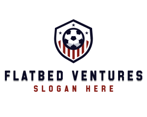 Soccer Ball Shield logo design