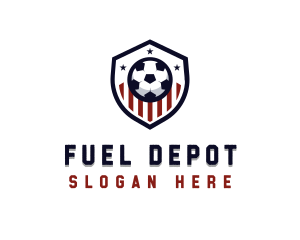 Soccer Ball Shield logo design