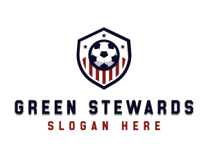 Soccer Ball Shield logo design