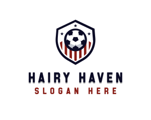 Soccer Ball Shield logo design