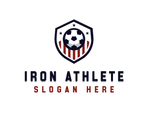 Soccer Ball Shield logo design