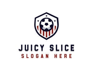 Soccer Ball Shield logo design