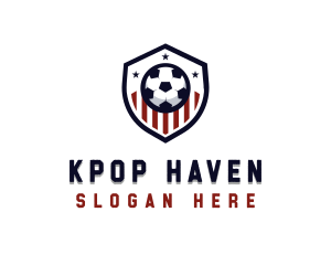 Soccer Ball Shield logo design