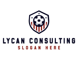 Soccer Ball Shield logo design