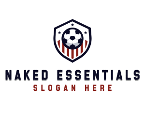 Soccer Ball Shield logo design