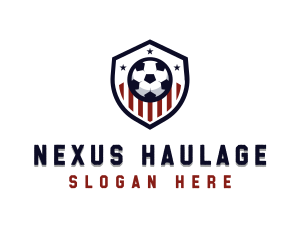 Soccer Ball Shield logo design