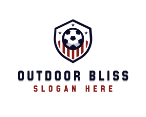 Soccer Ball Shield logo design