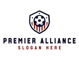 Soccer Ball Shield logo design