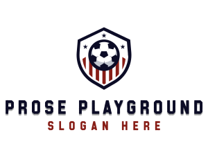 Soccer Ball Shield logo design