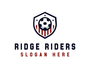 Soccer Ball Shield logo design