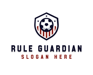 Soccer Ball Shield logo design