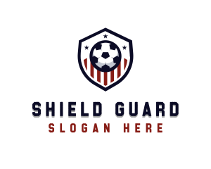 Soccer Ball Shield logo design