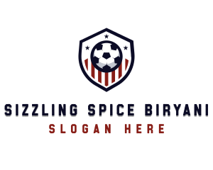 Soccer Ball Shield logo design