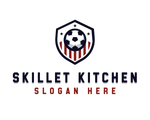 Soccer Ball Shield logo design