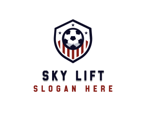 Soccer Ball Shield logo design