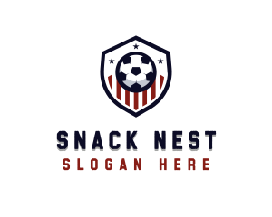 Soccer Ball Shield logo design