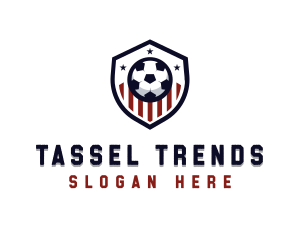 Soccer Ball Shield logo design