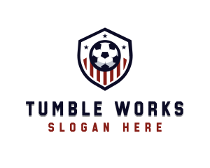 Soccer Ball Shield logo design