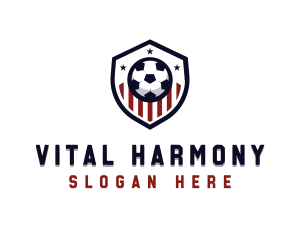 Soccer Ball Shield logo design