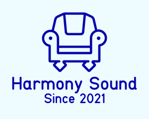 Blue Armchair Outline logo