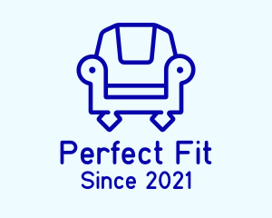 Blue Armchair Outline logo