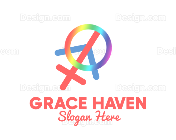Peace Pride Symbol Logo
