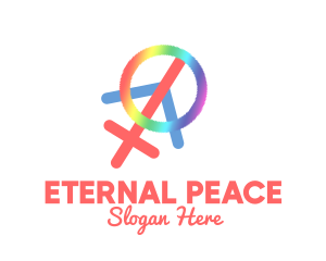 Peace Pride Symbol logo design