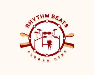 Rockstar Musical Drum logo design