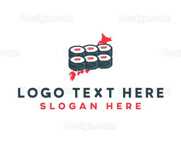 Japanese Seafood Sushi Logo