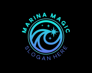 Sea Wave Star logo design