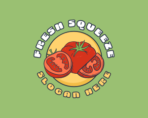 Quirky Tomato Fruit logo design