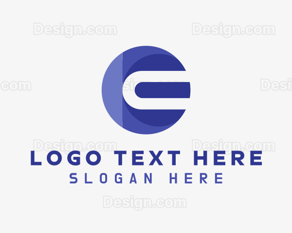 Software Telecom Letter E Logo