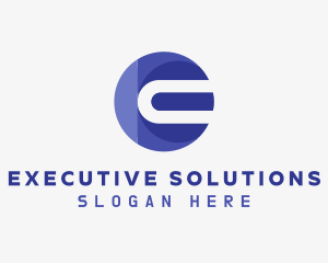 Software Telecom Letter E logo design