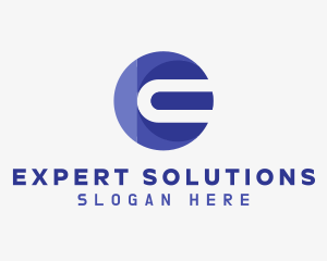 Software Telecom Letter E logo design