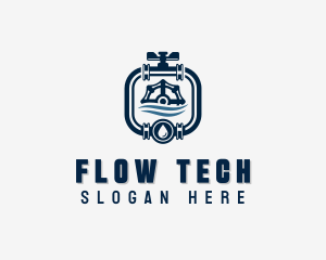 Plumbing Water Pipe logo design