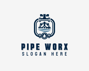 Plumbing Water Pipe logo design