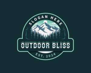 Forest Mountain Trees logo design