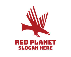 Red Charging Eagle logo design