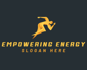 Lightning Human Energy logo design