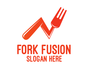 Orange Fork Statistics logo design