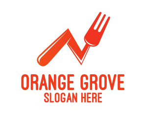 Orange Fork Statistics logo design