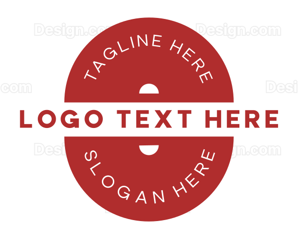 Red Text Shape Logo