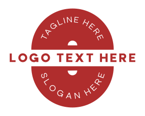Red Text Shape logo