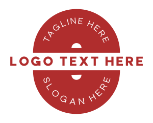 Red Text Shape Logo